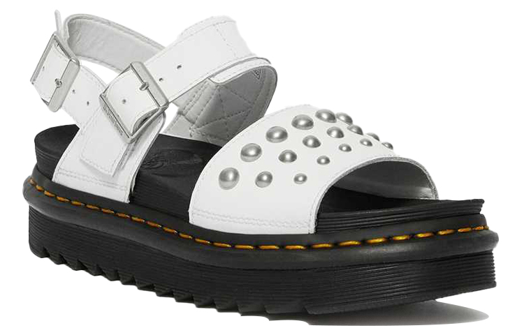 Order (W) Dr. Martens Voss ''Sandali Bianchi in Pelle con Borchie'' 25454100