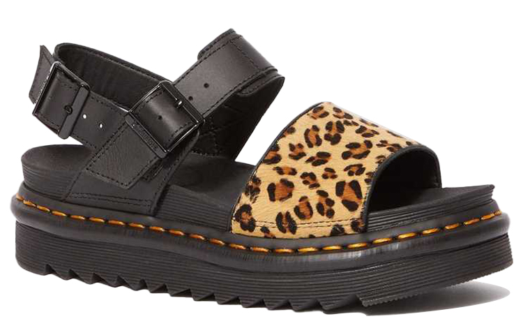 (W) Dr. Martens Voss Animal Print Sandal Black 圖 3