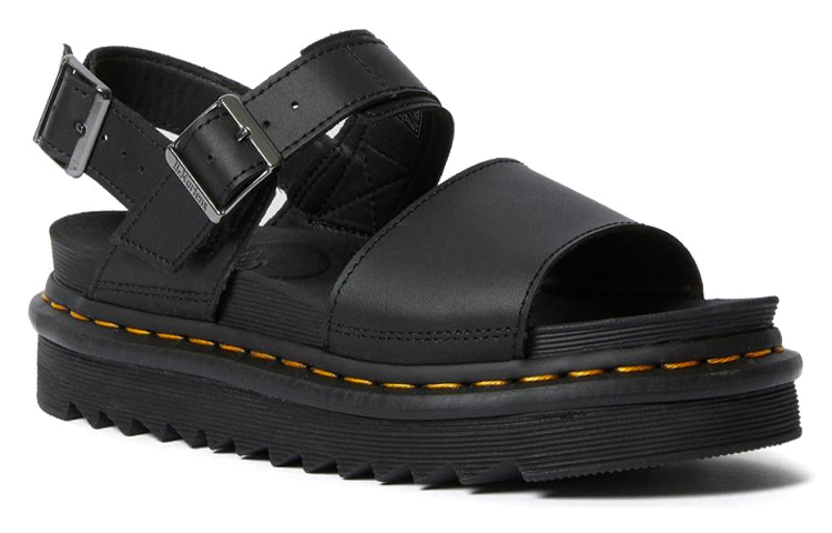 Lookbook (W) Dr. Martens Voss Leder Riemen Sandalen ''Schwarz'' 24233001