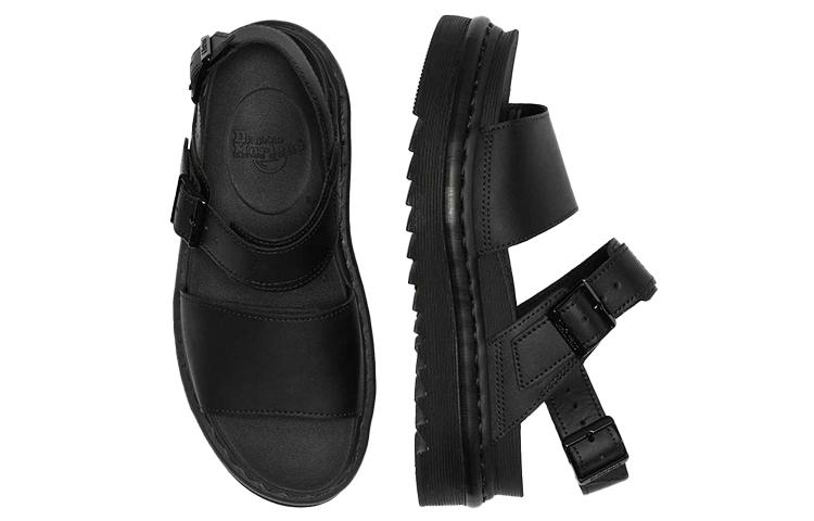 Lookbook (W) Dr. Martens Voss Sandal Kulit Tali Hitam 23802001