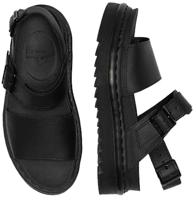 (W) Dr. Martens Voss Sandal Kulit Tali Hitam 23802001 Lookbook (W) Dr. Martens Voss Sandal Kulit Tali Hitam 23802001