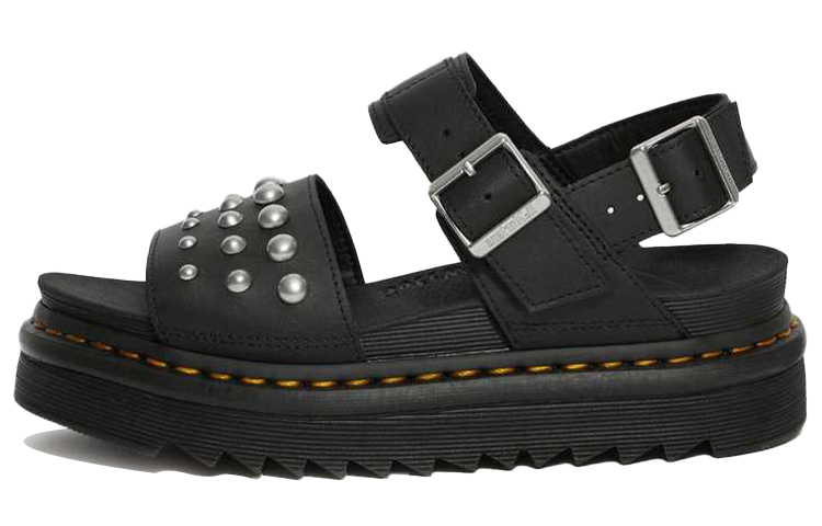 (Women) Dr. Martens Voss Leather Studded Sandals 'Black' 25454001