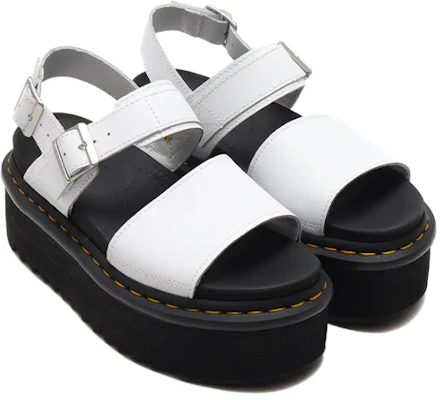 (W) Dr. Martens Voss Sandal Kulit Tebal Putih 26725100 Shop (W) Dr. Martens Voss Sandal Kulit Tebal Putih 26725100