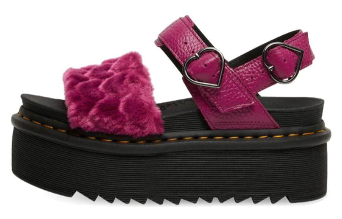 (W) Dr. Martens Voss Quad Sandals Purple/Red