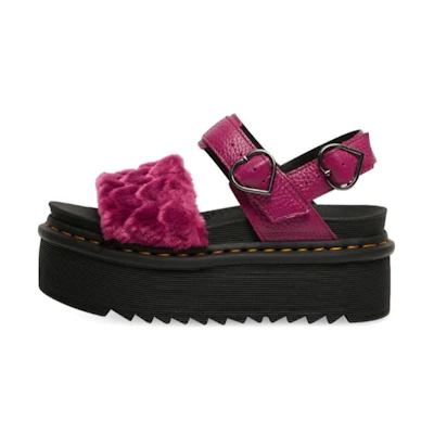 (W) Dr. Martens Voss Quad Sandals Purple/Red