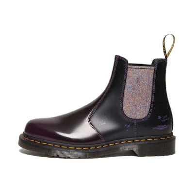 (W) Dr. Martens BT21 2976 Leather Chelsea Boots 'Purple Black'