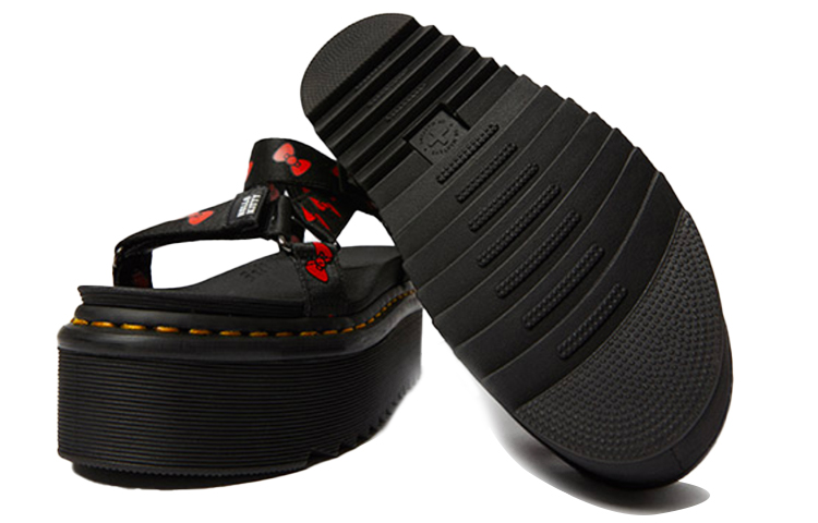Shop (W) Sandales Noires Végan Dr. Martens x Hello Kitty 25914002