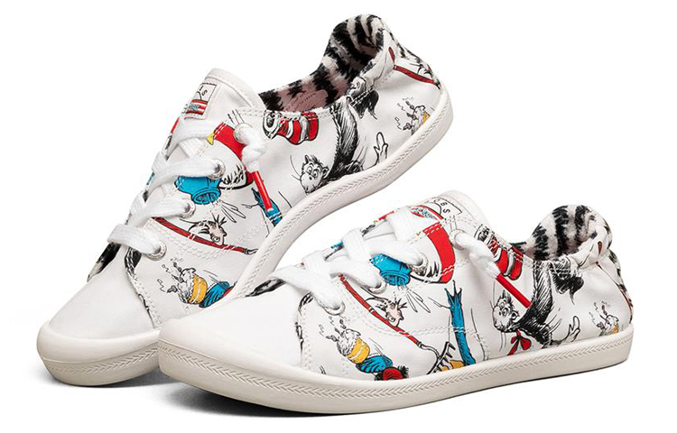 (W) Skechers Dr. Seuss Bob's Beach Bingo Low-Top Sneakers White/Red/Blue 圖 3