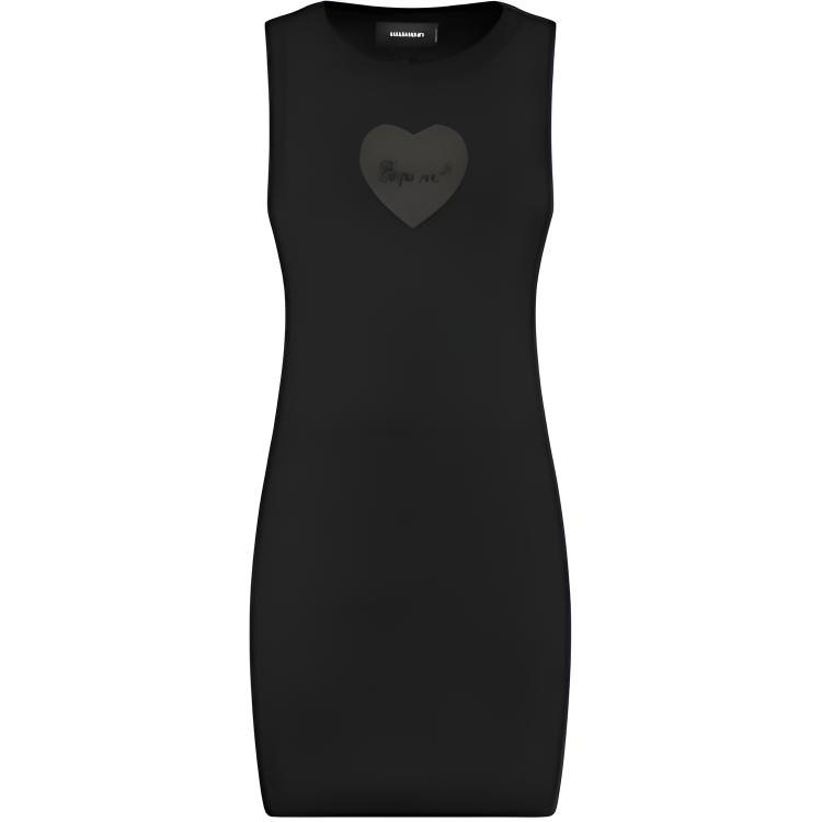 (Women) DSQUARED2  Black Sleeveless Crew Neck Short Dress. S75CV0746S24662-900