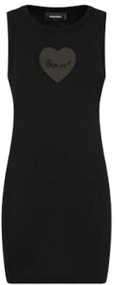 (W) DSQUARED2 黑色无袖圆领短连衣裙. S75CV0746S24662-900 Order (W) DSQUARED2 黑色无袖圆领短连衣裙. S75CV0746S24662-900