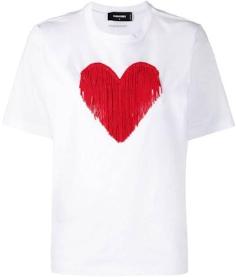 (W) DSQUARED2 心形装饰圆领短袖T恤 S75GD0335S23009-100 Order (W) DSQUARED2 心形装饰圆领短袖T恤 S75GD0335S23009-100