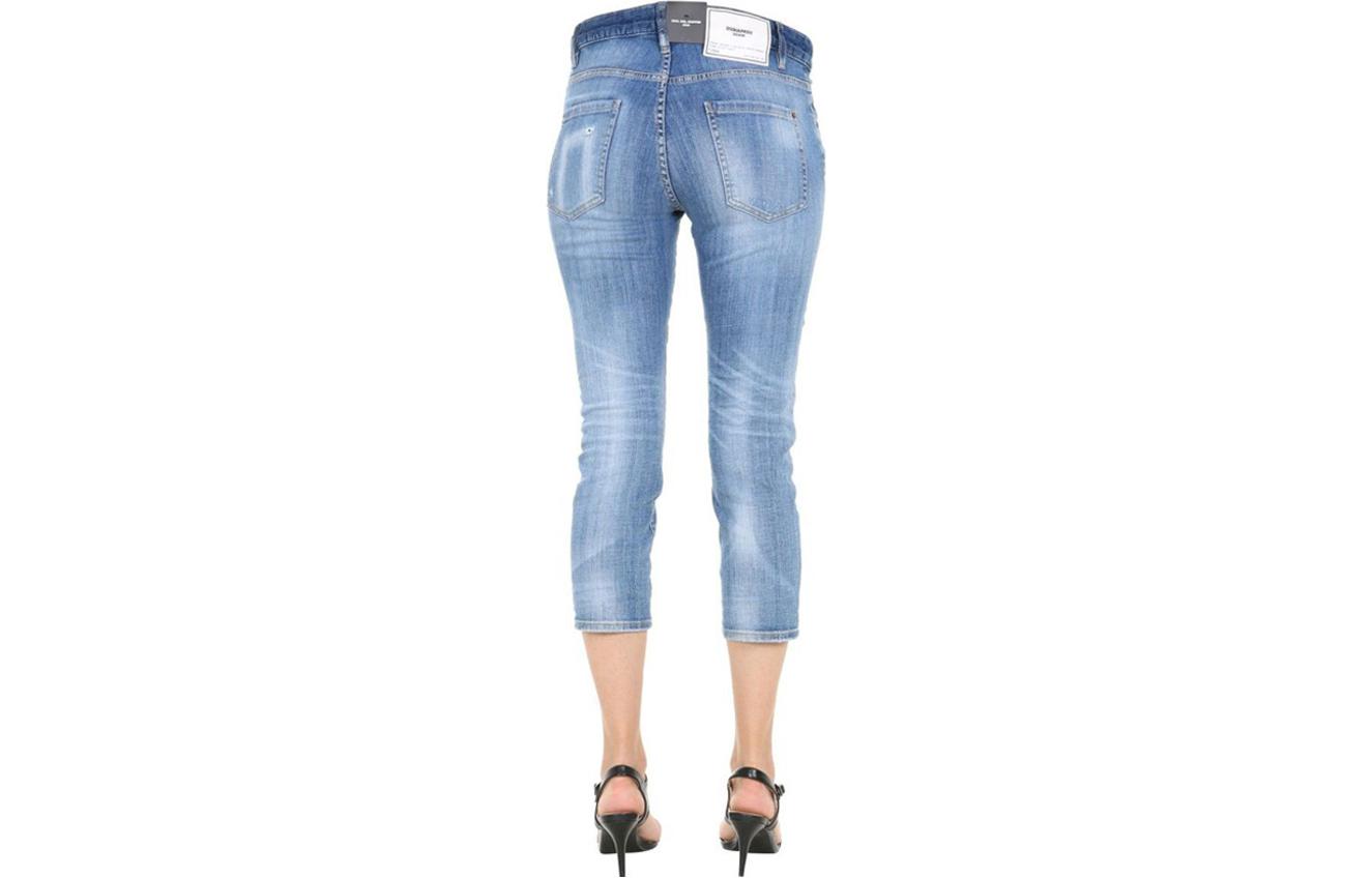 Lookbook (W) DSQUARED2 修身七分牛仔裤 浅蓝色 S75LB0373-S30342-470