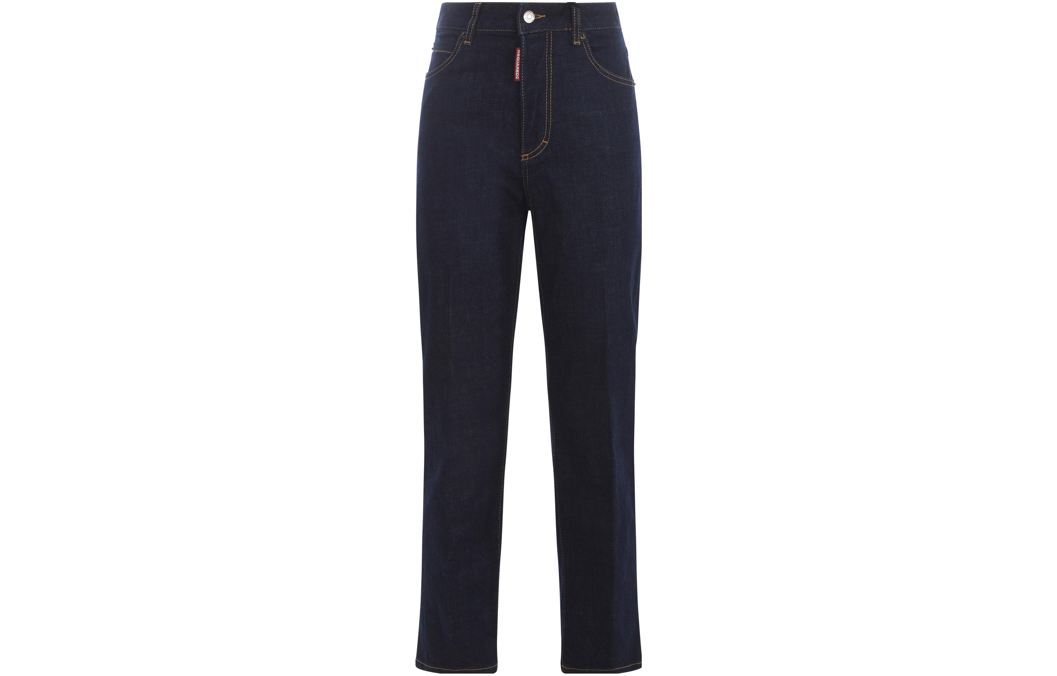 (Women) DSQUARED2  Slim Fit Straight-Leg Button Jeans Deep Blue S75LB0834S30664-470