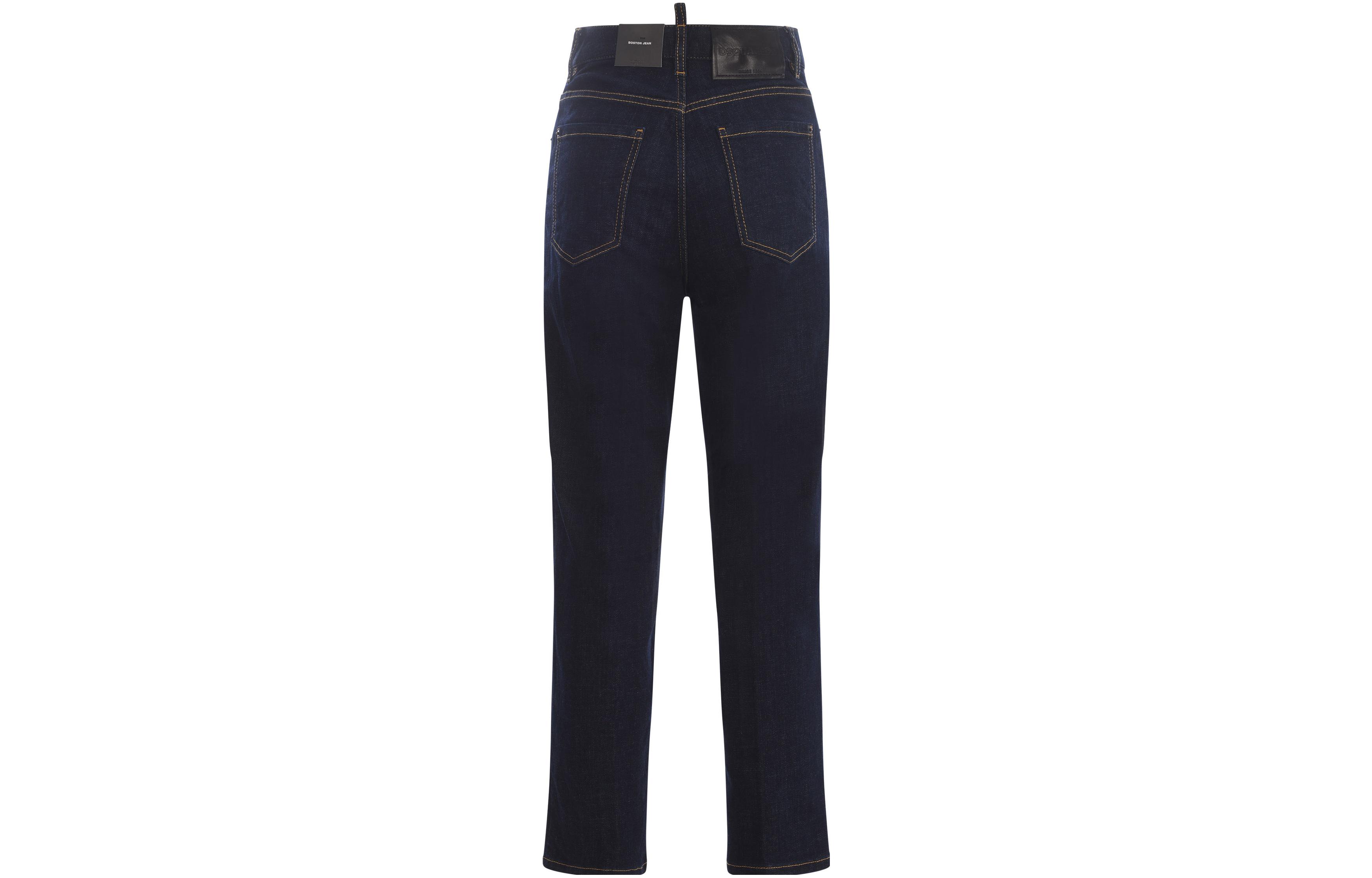 (Women) DSQUARED2  Slim Fit Straight-Leg Button Jeans Deep Blue S75LB0834S30664-470 圖 3