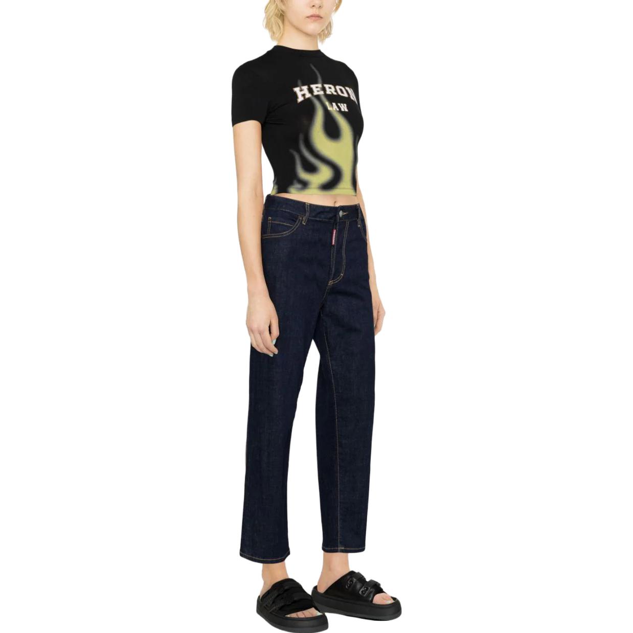 (Women) DSQUARED2  Slim Fit Straight-Leg Button Jeans Deep Blue S75LB0834S30664-470 圖 6