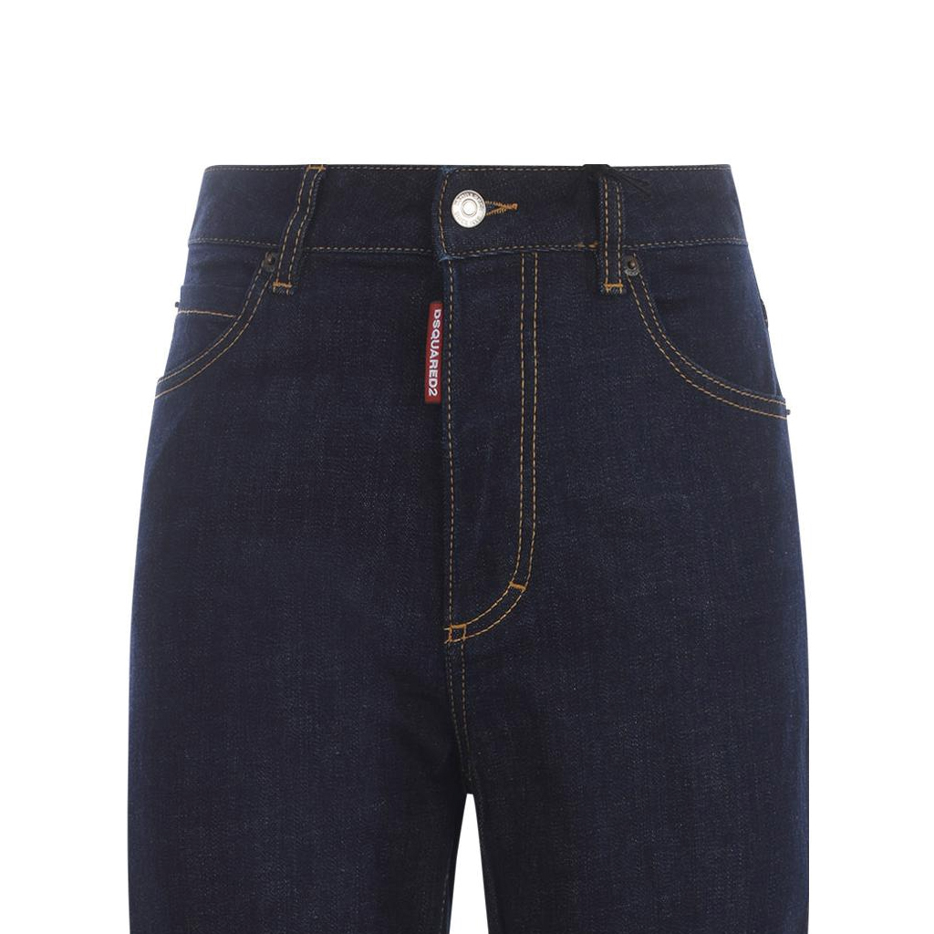 (Women) DSQUARED2  Slim Fit Straight-Leg Button Jeans Deep Blue S75LB0834S30664-470 圖 7