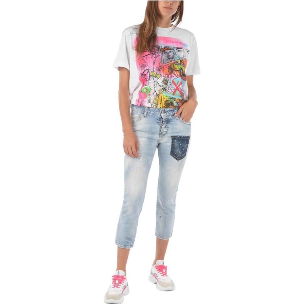 Shop (W) DSQUARED2 Jeans Cortos Azul Claro con Bolsillo y Botones. S75LB0512S30665470