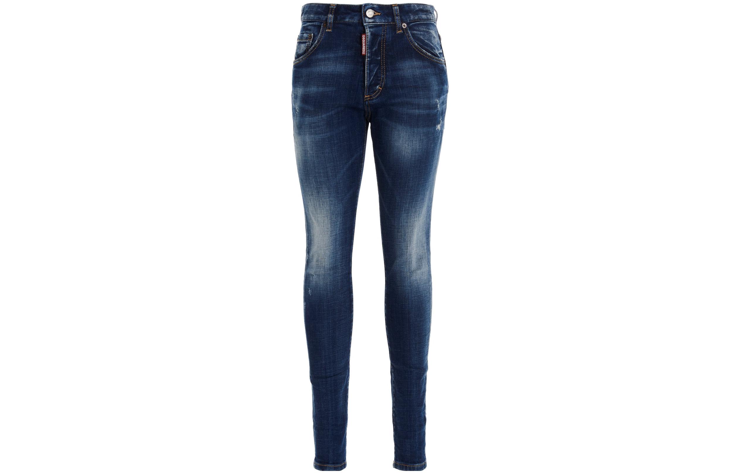 (Women) DSQUARED2  Solid Skinny Jeans Deep Blue S75LB0638S30342470