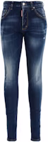 (Women) DSQUARED2 Solid Skinny Jeans Deep Blue S75LB0638S30342470 (Women) DSQUARED2 Solid Skinny Jeans Deep Blue S75LB0638S30342470