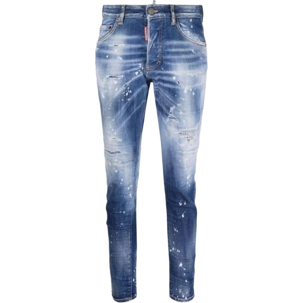 (Women) DSQUARED2  Washed Ankle Cropped Jeans Blue S75LB0594S30789-470