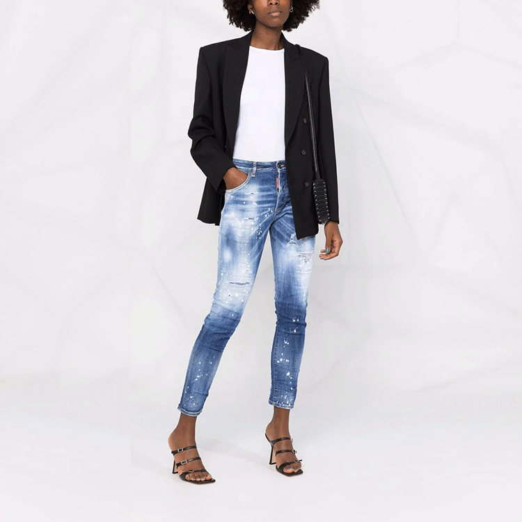 Lookbook (W) DSQUARED2 Vaqueros Tobilleros Lavados Azules S75LB0594S30789-470