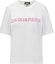 Buy (W) DSQUARED2 白色宽松版字母印花圆领T恤。 S72GD0551S24662-100