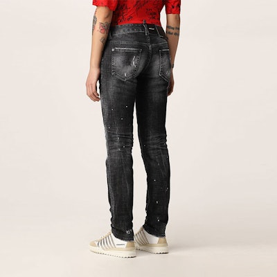 (W) DSQUARED2 ディストレスト ウォッシュドブラック ジーンズ レディース. S75LB0574S30357-900 Shop (W) DSQUARED2 ディストレスト ウォッシュドブラック ジーンズ レディース. S75LB0574S30357-900
