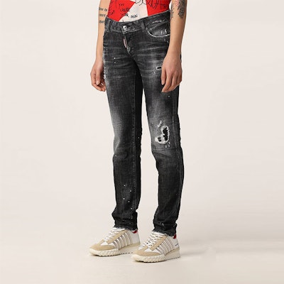(W) DSQUARED2 ディストレスト ウォッシュドブラック ジーンズ レディース. S75LB0574S30357-900 Purchase (W) DSQUARED2 ディストレスト ウォッシュドブラック ジーンズ レディース. S75LB0574S30357-900
