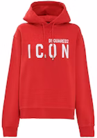 (Women) DSQUARED2 FW21 Red Letter Print Pullover Hoodie for Women. S80GU0002S25042-312 (Women) DSQUARED2 FW21 Red Letter Print Pullover Hoodie for Women. S80GU0002S25042-312