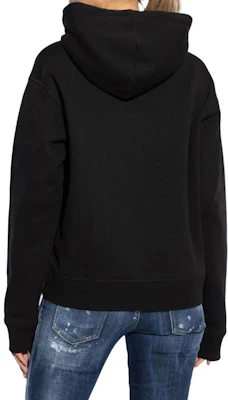 (W) Dsquared2 圖案印花貼布連帽衫 黑色 S75GU0554S25516-900 Purchase (W) Dsquared2 圖案印花貼布連帽衫 黑色 S75GU0554S25516-900