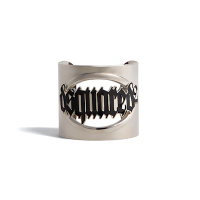(Women) DSQUARED2 Letter Logo Silver Bangle Bracelet - Silver ARW018238940001M912