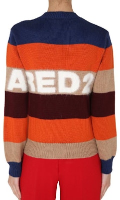 (W) DSQUARED2 로고 패치워크 울 풀오버 스웨터 여성 멀티컬러. S75HA0999S17396-961 Details for (W) DSQUARED2 로고 패치워크 울 풀오버 스웨터 여성 멀티컬러. S75HA0999S17396-961