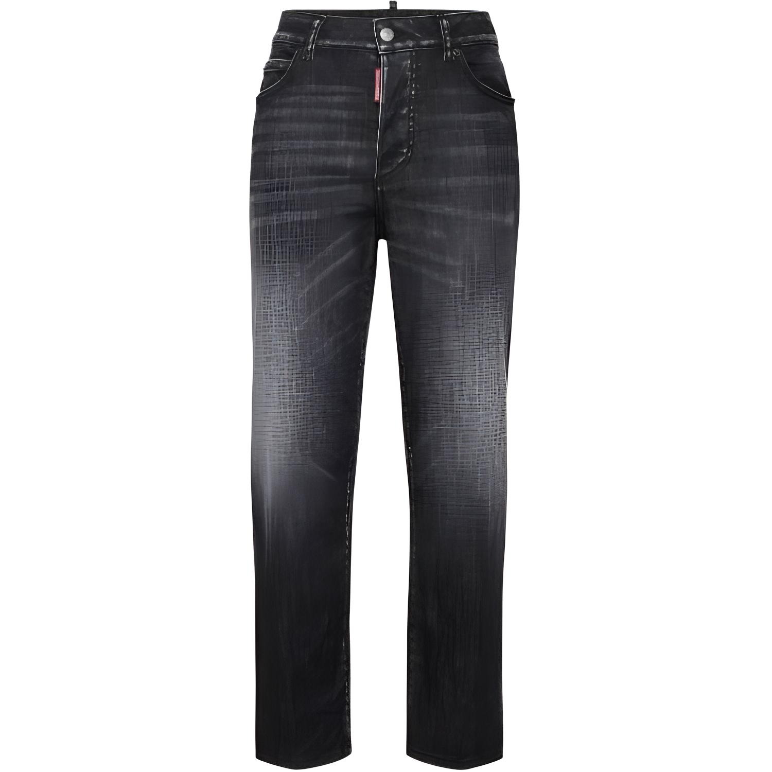 (Women) DSQUARED2 Low-Rise Slim Straight Zipper Jeans  Black. S72LB0763S30357-900