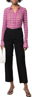 (W) DSQUARED2 SS22 Jeans Hitam Potongan Lurus dengan Corak Logo Solid. S72LB0508STN833-900 Lookbook (W) DSQUARED2 SS22 Jeans Hitam Potongan Lurus dengan Corak Logo Solid. S72LB0508STN833-900