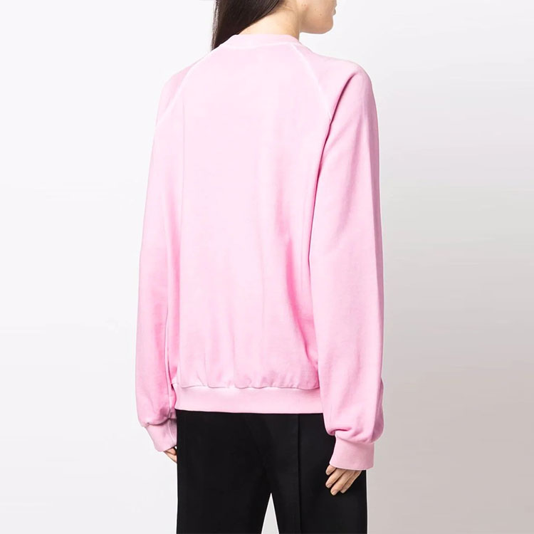 Shop (W) ディースクエアード2 SS22 ピンク グラフィックプリント パッチ 長袖スウェットシャツ S75GU0391S25462-242