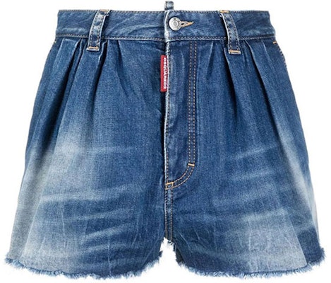 (W) DSQUARED2 2022春夏款女士蓝色毛边牛仔短裤 S75MU0393S30663-470 Buy (W) DSQUARED2 2022春夏款女士蓝色毛边牛仔短裤 S75MU0393S30663-470