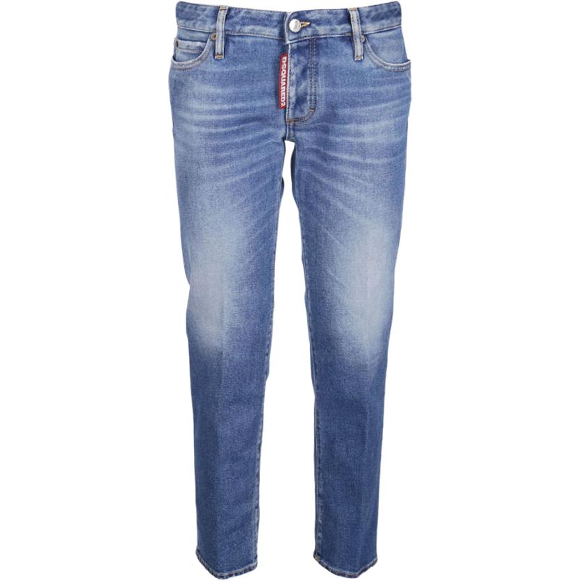 (Women) DSQUARED2 SS23  Low-Rise Cropped Jeans Blue. S75LB0277-S30662-470