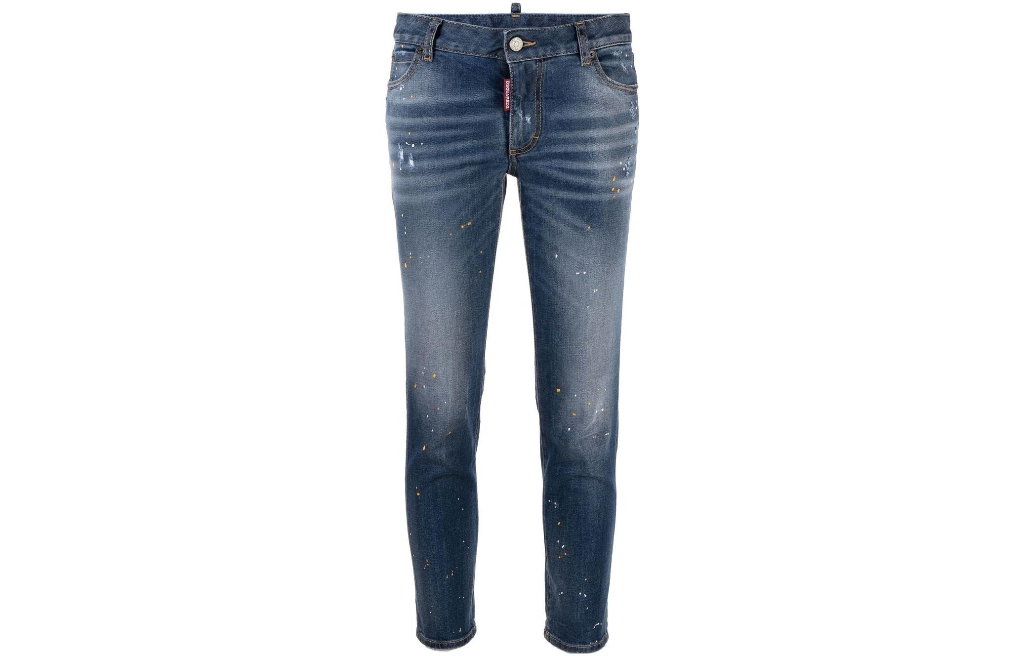 (Women) DSQUARED2 SS23 Low-Rise Cropped Skinny Jeans Women Indigo Blue. S75LB0751S30595-470 圖 2