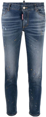 (Women) DSQUARED2 SS23 Low-Rise Cropped Skinny Jeans Women Indigo Blue. S75LB0751S30595-470 Order (Women) DSQUARED2 SS23 Low-Rise Cropped Skinny Jeans Women Indigo Blue. S75LB0751S30595-470