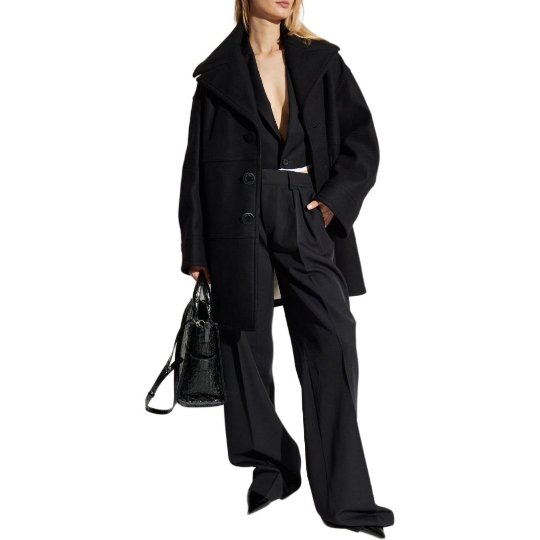 (Women) DSQUARED2 SS24  Black Long Sleeve Single-Breasted Coat. S72AA0528S53003 圖 3