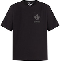 (Women) DSQUARED2 SS24 Black Maple Leaf Logo Print Crewneck T-Shirt. S75GD0415D20020-900 (Women) DSQUARED2 SS24 Black Maple Leaf Logo Print Crewneck T-Shirt. S75GD0415D20020-900