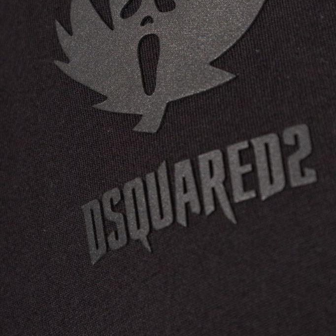 Details for (W) DSQUARED2 SS24 Baju-T Leher Bulat Logo Daun Maple Hitam. S75GD0415D20020-900
