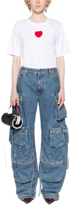 (W) DSQUARED2 SS24 心形印花宽松版白色T恤. S75GD0448S24668 Lookbook (W) DSQUARED2 SS24 心形印花宽松版白色T恤. S75GD0448S24668