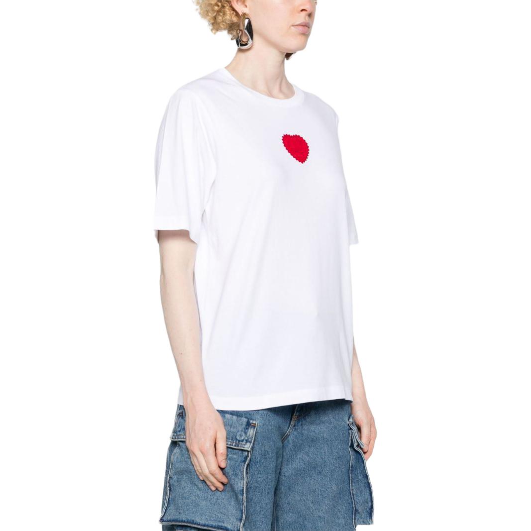 Purchase (W) DSQUARED2 SS24 心形印花宽松版白色T恤. S75GD0448S24668