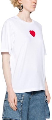 (W) DSQUARED2 SS24 心形印花宽松版白色T恤. S75GD0448S24668 Purchase (W) DSQUARED2 SS24 心形印花宽松版白色T恤. S75GD0448S24668