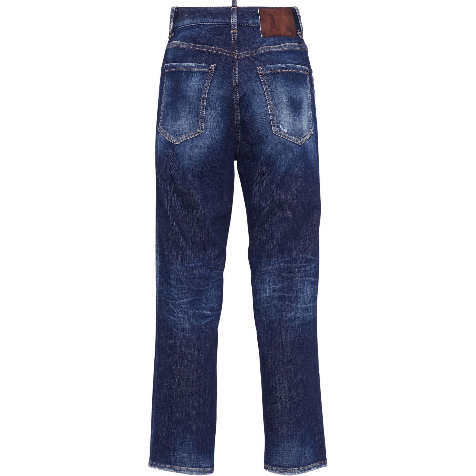 (Women) DSQUARED2 Tie-Dye High-Waist Straight-Fit Jeans Women Navy Blue S72LB0788S30872-470 圖 3