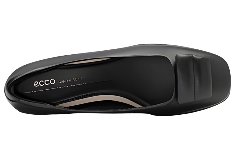 Lookbook ecco/愛步 安妮系列 一脚蹬平底鞋 女款 黑色