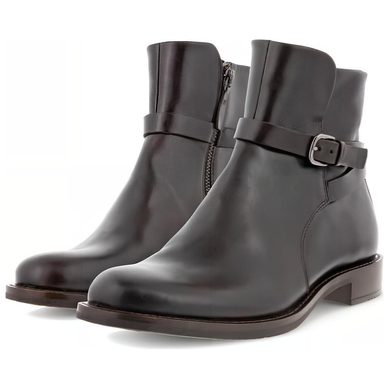 (W) ECCO Ankle Boot 'Brown Buckle Chunky Heel' 圖 4