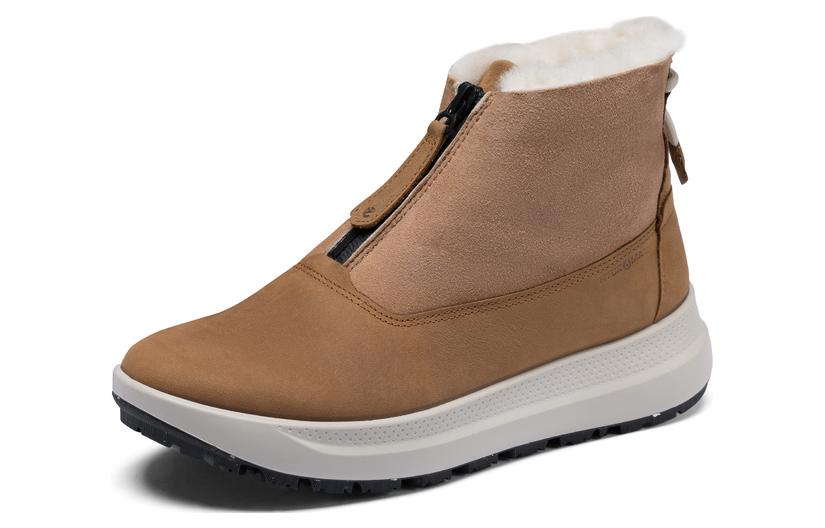 (W) ECCO Ankle Sheepskin Snow Boots 'Coffee Warm CMFT'