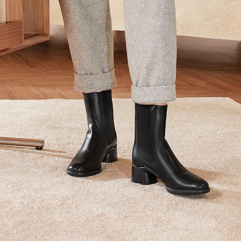 (W) ECCO Chelsea Boot 'Black Layered Leather Heel' 圖 4